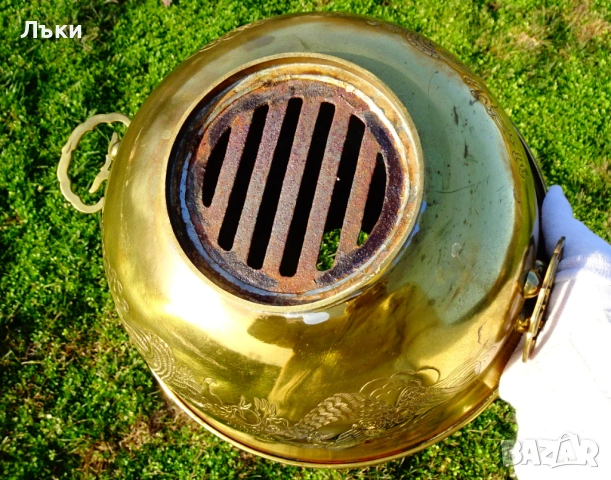 Китайско бронзово барбекю,тенджера на дървени въглища. , снимка 16 - Антикварни и старинни предмети - 53773424