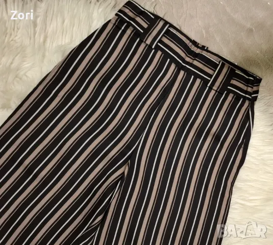-30% СТРАХОТЕН панталон в черно-бежово райе ХС размер , снимка 2 - Панталони - 47909098