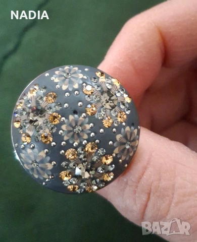 Пръстен с камъчета., снимка 3 - Пръстени - 53390745