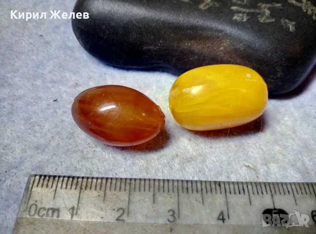 Две СТАРИ КАТАЛИН / БАКЕЛИТ ЗВЕНА ЗЪРНА от БРОЕНИЦА 48801, снимка 6 - Антикварни и старинни предмети - 48842244