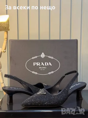 Prada Дамски Официални Обувки На Ток С Кристали Прада Код SEM-8, снимка 3 - Дамски обувки на ток - 55710272