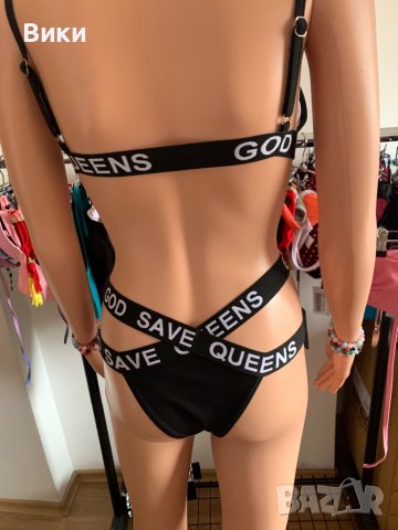 Черен бански наличен в размер М, снимка 5 - Бански костюми - 40391433