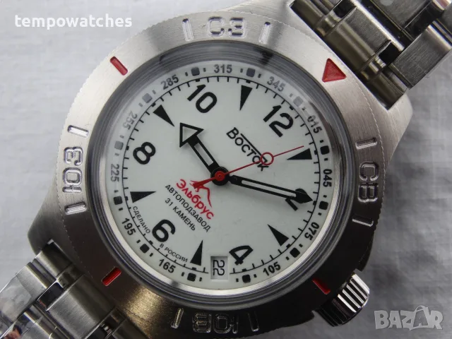 ВОСТОК АМФИБИЯ АВТОМАТИЧЕН-FULL LUME ref: 74090Б “ЕЛЬБРУС”, снимка 7 - Мъжки - 46699457
