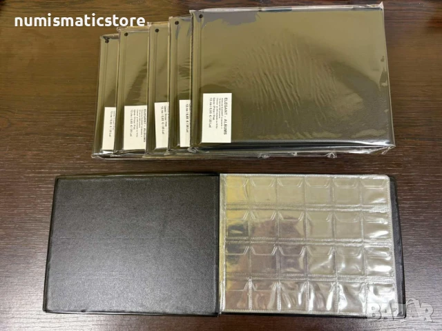 Класьор ELEGANT за 240 монети до 29 мм с 10 листа , черен , снимка 4 - Нумизматика и бонистика - 51121373