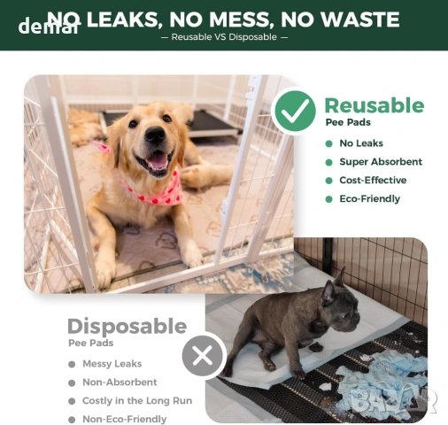 FXW Подложка за уриниране за кучета, която може да се пере, 74 см осмоъгълна (1 брой), снимка 5 - За кучета - 53826166