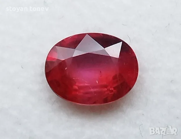 Рубин в пастелен оранжево червен цвят - 1.21кт.! Сертифициран! Нов!, снимка 8 - Други - 47237768