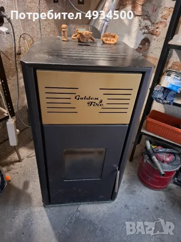 Продавам пелетна камина golden fire 24kw с водна риза