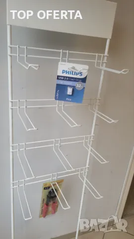 Стелаж Метален 12 окачвачи със стойка 143 х 39 см