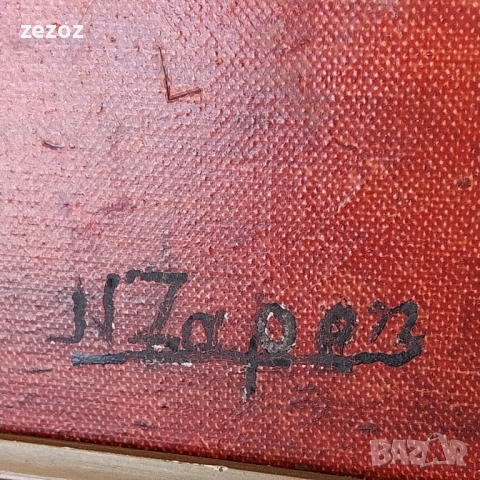 Авторска картина "Червеният град", снимка 3 - Картини - 52164613