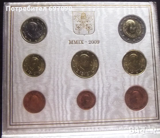 Ватикана - евро сет - 2009, снимка 2 - Нумизматика и бонистика - 51278138