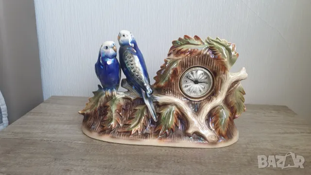 Настолен механичен порцеланов часовник Jema, снимка 2 - Антикварни и старинни предмети - 47739603