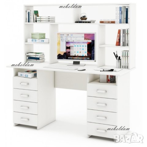 Бюро 143см. с надстройка и 8 чекмеджета(код-1131), снимка 5 - Бюра - 40952998