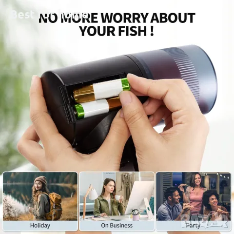 Автоматична хранилка за риби AOYAR, снимка 4 - Оборудване за аквариуми - 47731859