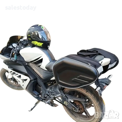 Мото Дисаги Carbon Look – Водоустойчиви и Разтегателни, 36L - 58L (за двете чанти), снимка 6 - Аксесоари и консумативи - 53823232