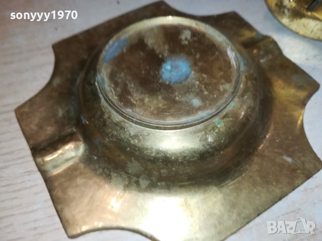 ПЕПЕЛНИК И ЗАПАЛКА-МЕД МЕСИНГ ОТ ФРАНЦИЯ M2607231631, снимка 11 - Колекции - 41666867