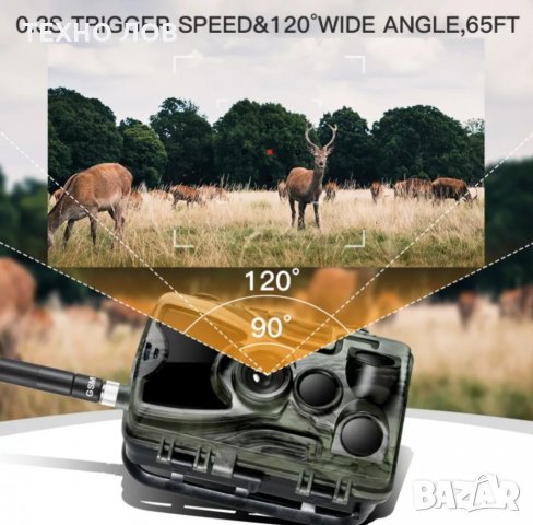 Ловна камера suntek HC-801М, Фото капан ,FUL HD 120градуса,MMS EMAIL 2”дисплей 20м нощно виждане, снимка 12 - Оборудване и аксесоари за оръжия - 33829978