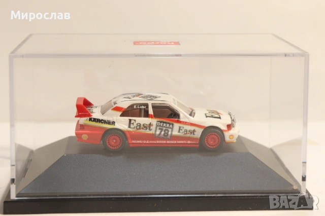 HERPA H0 1/87 AMG MERCEDES 190 E EVO KОЛИЧКА РАЛИ МОДЕЛ, снимка 5 - Колекции - 53623091