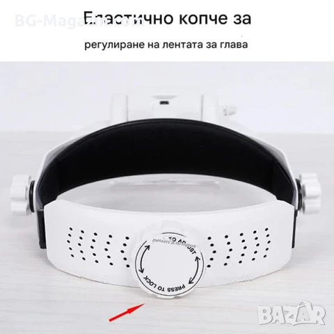 Мощна професионална увеличителна лупа за глава часовникарска с лед осветление лампа бродиране шиене, снимка 7 - Други инструменти - 50919287