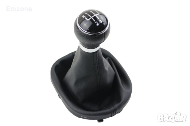 Топка за скоростен лост с кожен маншон и рамка за VW Caddy 04 - 09 Touran 03 - 11 с 5 и 6 ск.