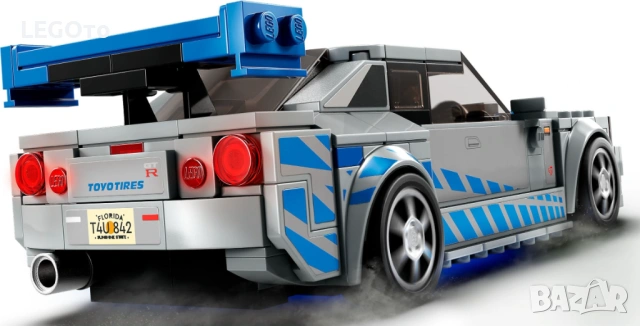 НОВО ЛЕГО 76917 Спийд Шампиони - Твърде бърз - твърде яростен Нисан Скайлайн GT-R (R34) LEGO 76917-2, снимка 3 - Конструктори - 53117897