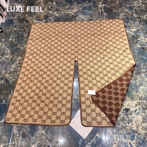 Gucci ✨Кашмир ✨ Дамско Пончо , снимка 9 - Шалове - 56274621