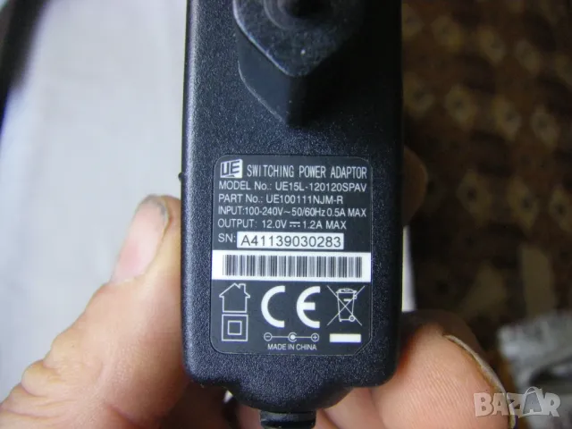 Работещ адаптор АС 100V-240V/DC 12V, 1.2A с жак 5.5мм