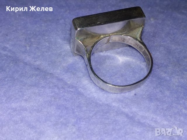 Стар СРЕБЪРЕН ЕЛЕГАНТЕН ПРЪСТЕН СРЕБРО 925 с ЧЕРЕН ОНИКС и МЛЕЧЕН КВАРЦ РЪЧНА АРТ ИЗРАБОТКА 40599, снимка 13 - Антикварни и старинни предмети - 42613359