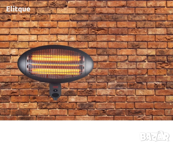 Кварцова печка, 2000W, инфрачервена, стенна