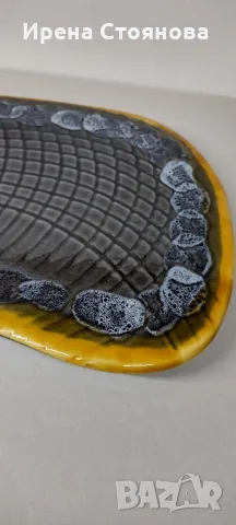 Винтидж керамично плато за сервиране или декорация Vallauris, Франция, около 1960-1960 г., снимка 14 - Чинии - 48079415