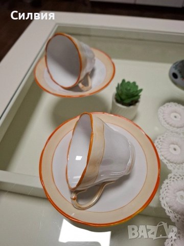 Чаши с чинийки , снимка 3 - Антикварни и старинни предмети - 52718710