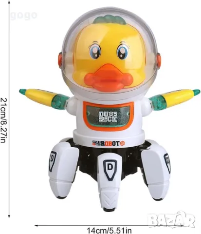 Танцуваща космическа патица - интерактивна играчка със светлини и музика, снимка 8 - Електрически играчки - 49306766