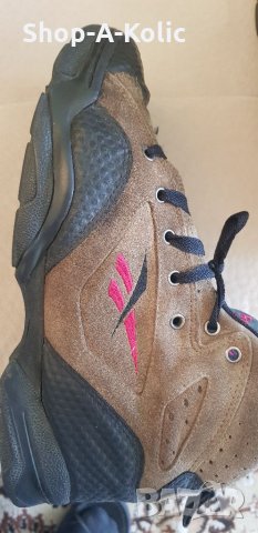 Vintage Retro 90s REEBOK Hexalite Hiking Boots Tan Suede Black Leather, снимка 9 - Кецове - 35667127