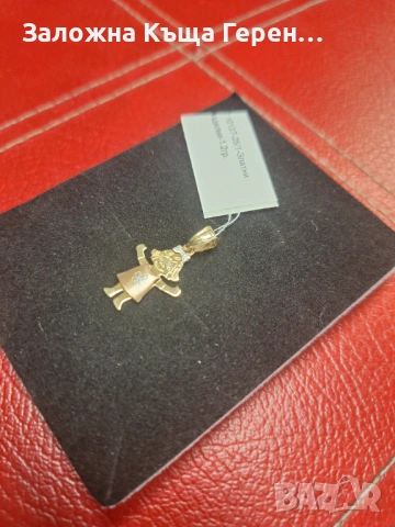 Златна висулка - 1,20 гр., снимка 3 - Колиета, медальони, синджири - 53412234
