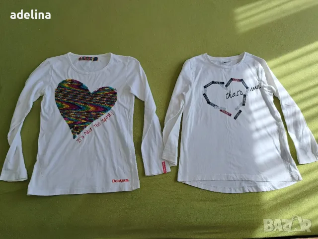 Блуза Desigual с пайети и iDo със сърце + подарък Pepe Jeans, снимка 3 - Детски Блузи и туники - 49930559