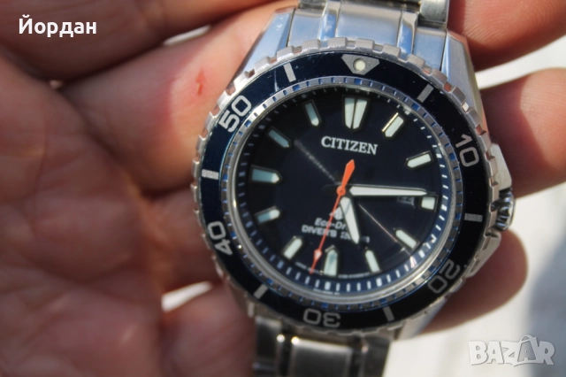 Японски мъжки часовник ''Citizen Eco Drive/Divers 200 m'', снимка 18 - Мъжки - 52565213