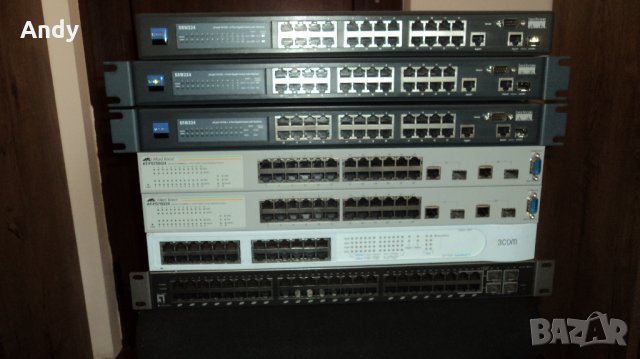 Комутатори (switches) - 3Com, Cisco, LevelOne