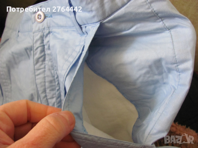 Светлосин панталон с подплата, снимка 4 - Панталони - 36215507