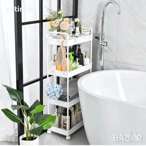 Компактна дизайнерска количка-етажерка за организиране на баня и кухня, снимка 4 - Аксесоари за кухня - 53809400
