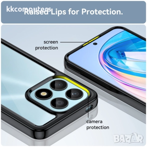Huawei Honor X8a Силиконов Калъф Transparent TPU и Протектор, снимка 4 - Калъфи, кейсове - 52506923
