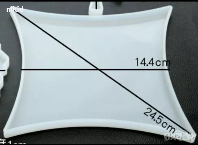 заоблен голям ромб островърх силиконов молд форма фондан шоколад смола подложка поставка чаша чаши