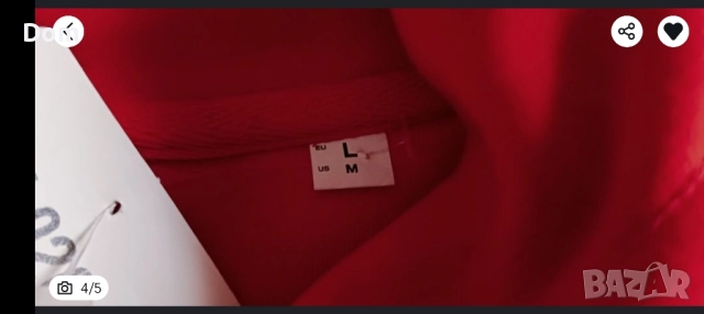 Чисто нов червен суичър , снимка 2 - Суичъри - 51699801