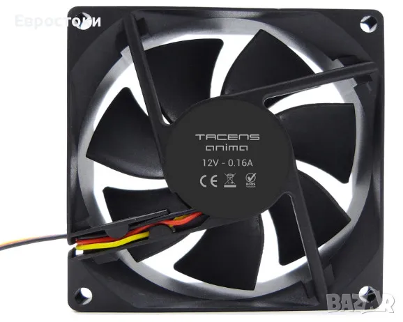 Компютърен вентилатор Tacens Anima AF8, вентилатор за лаптоп 8 см, 12V, 1.44W, 14 dB, 7 перки, 1800 , снимка 3 - Захранвания и кутии - 49609739