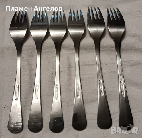 Вилици-6 броя"Петко Денев" Габрово. , снимка 3 - Прибори за хранене, готвене и сервиране - 53014740