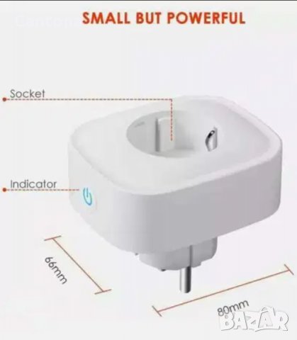 Смарт WiFi контакт TECKIN SP 22, гласови команди Alexa ,16А, снимка 2 - Друга електроника - 34627465