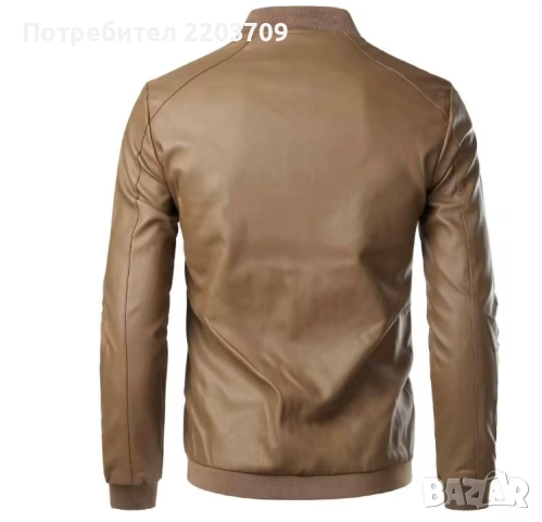 Кожено яке, снимка 5 - Якета - 52841633