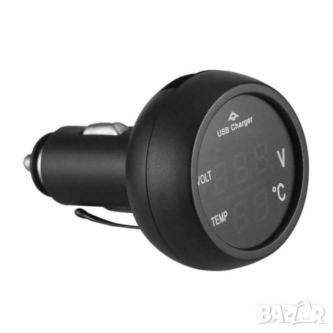 Уред 3 в 1 - волтметър термометър и USB зарядно, снимка 3 - Аксесоари и консумативи - 28374623