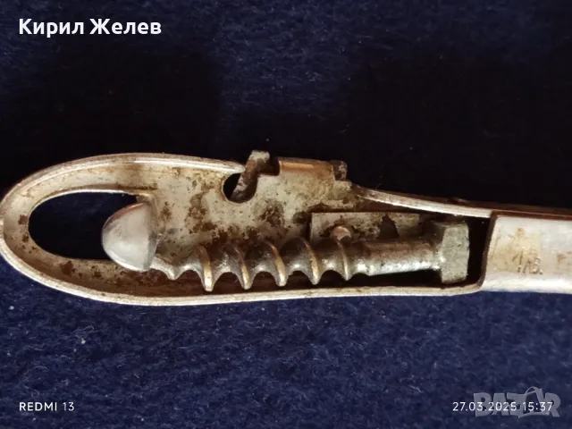 Стара универсална отварачка от соца с точило, тирбушон за КОЛЕКЦИЯ ДЕКОРАЦИЯ 49380, снимка 3 - Други ценни предмети - 49663575