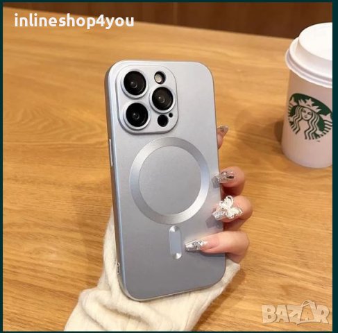 Матов Силиконов MagSafe Кейс за Apple iPhone 15 | 15 Pro | Pro Max, снимка 10 - Калъфи, кейсове - 42334322