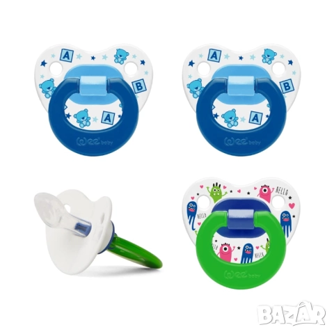 Бебешка ортодонтска залъгалка Wee Baby (4 броя)