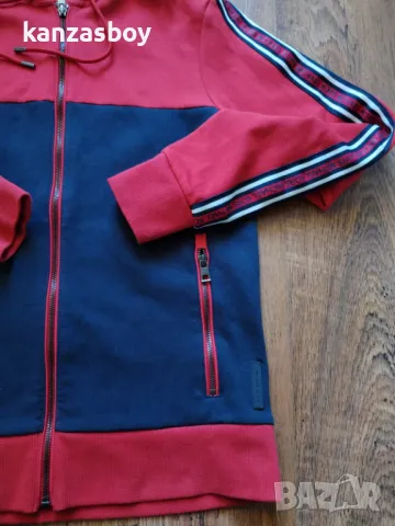 Michael Kors Mix Media Logo Fz Hoodie In Crimson - страхотно мъжко горнище С, снимка 8 - Спортни дрехи, екипи - 49576180